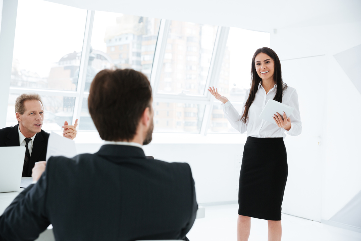 Speech of Woman on Conference